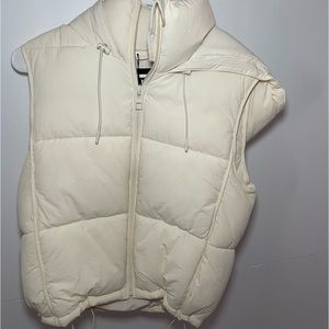 Zara cropped puffer vest cropped